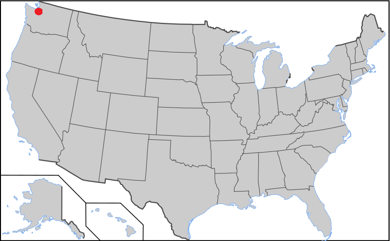 USA map Seattle